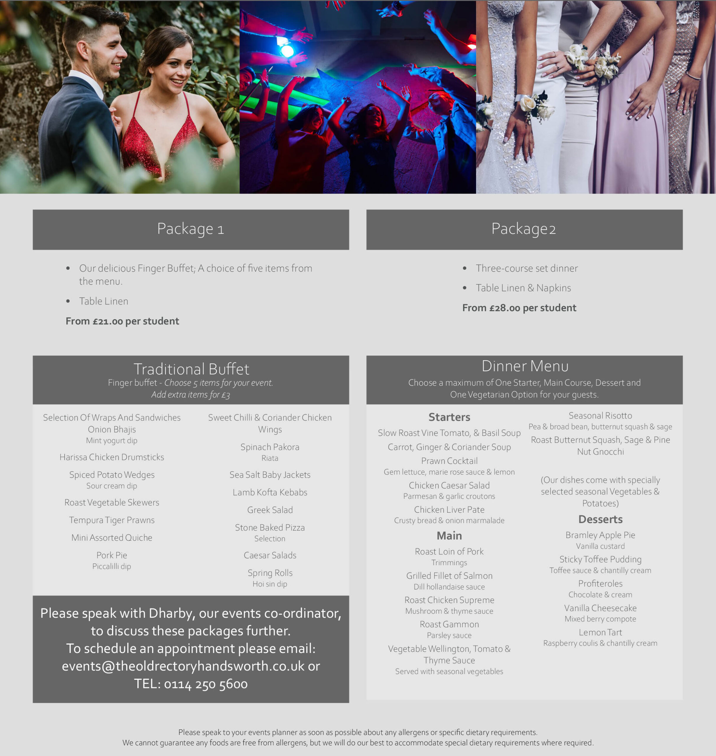 Prom Packages at the Old Rectory Handsworth Sheffield.cdr